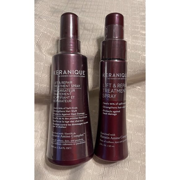 Keranique Lift & Repair Treatment Spray 3.4 oz and 2 oz Spray Bottles - Picture 1 of 2